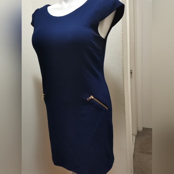 CHETTA B NAVY BLUE DRESS - Picture 4 of 6